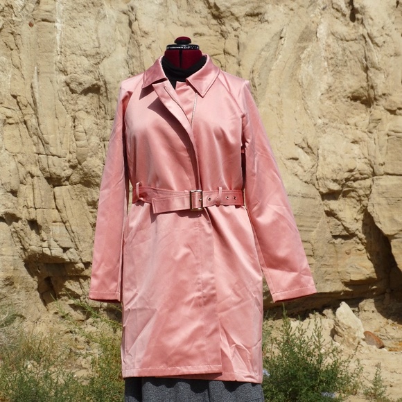 JustFab Jackets & Blazers - JustFab Trench Coat with Belt ( PLUS )
